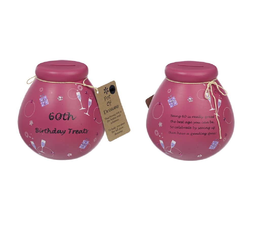POTS OF DREAMS MONEY BOX POT 16TH 18TH 21ST 30TH 40TH 50TH 60TH